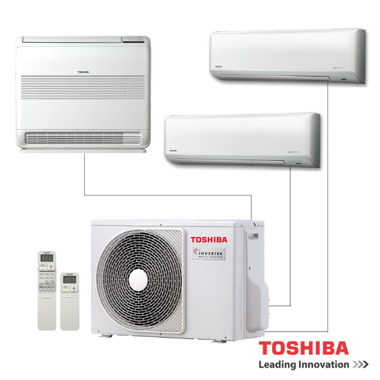 Снимка на Външно тяло на мултисплит система Toshiba RAS-3M18G3AVG-E