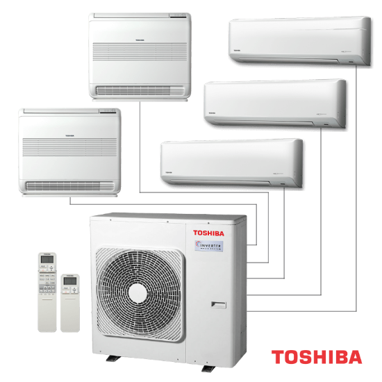 Снимка на Външно тяло на мултисплит система Toshiba RAS-5M34G3AVG-E