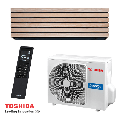 Снимка на Инверторен климатик Toshiba Super Daiseikai 10 WOOD RAS-B18S4KVDG-E / RAS-18S4AVPG-E