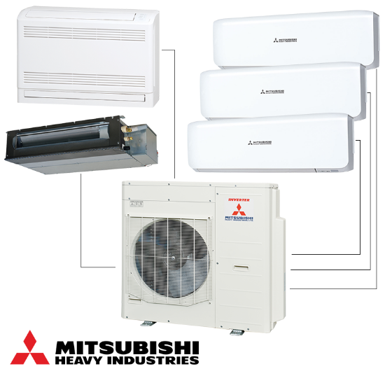 Снимка на Външно тяло на мултисплит система Mitsubishi Heavy Industries SCM100ZS-W